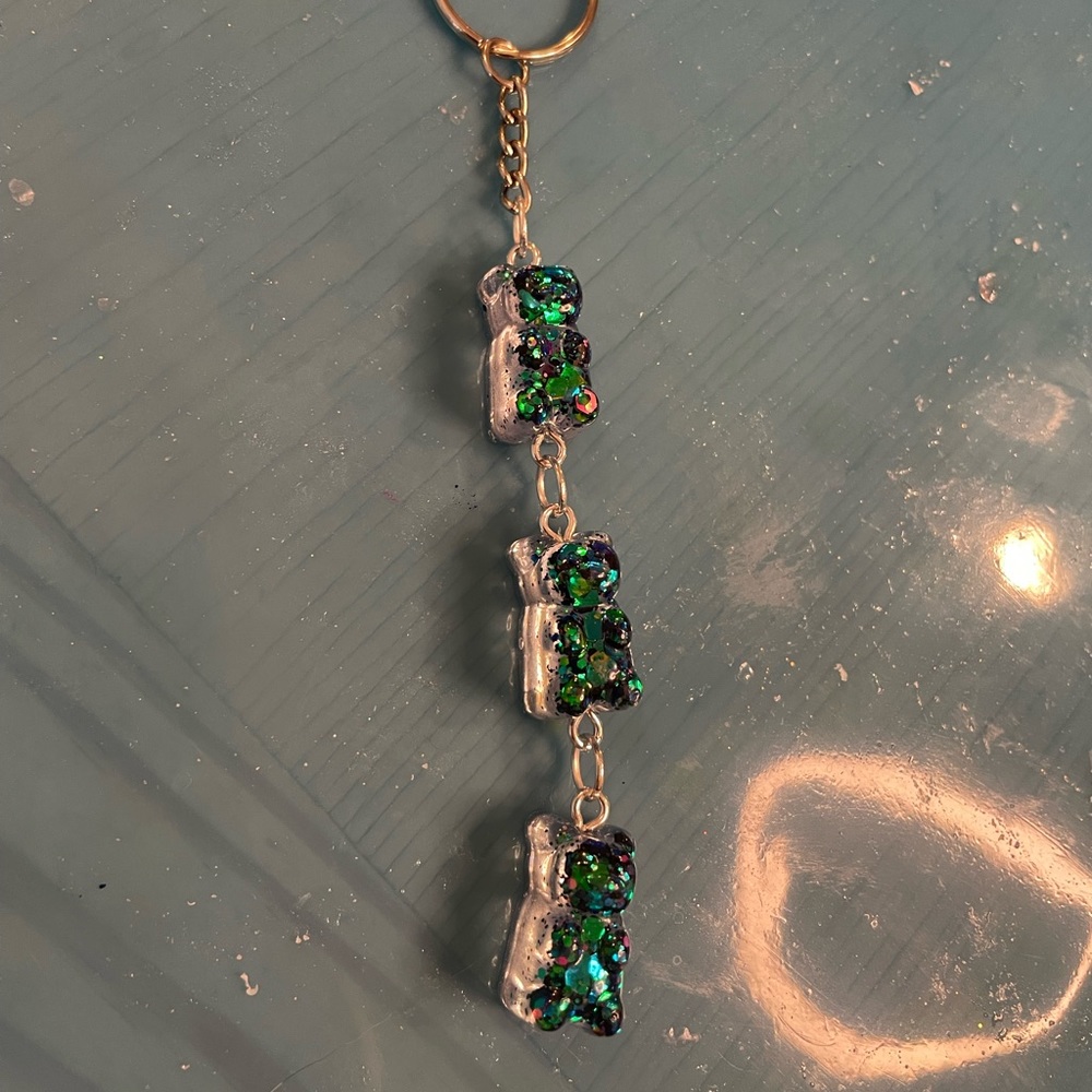 Gummy bear resin keychain